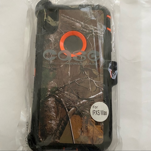 Orange camouflage defender IPhone XS Max case - Picture 4 of 4